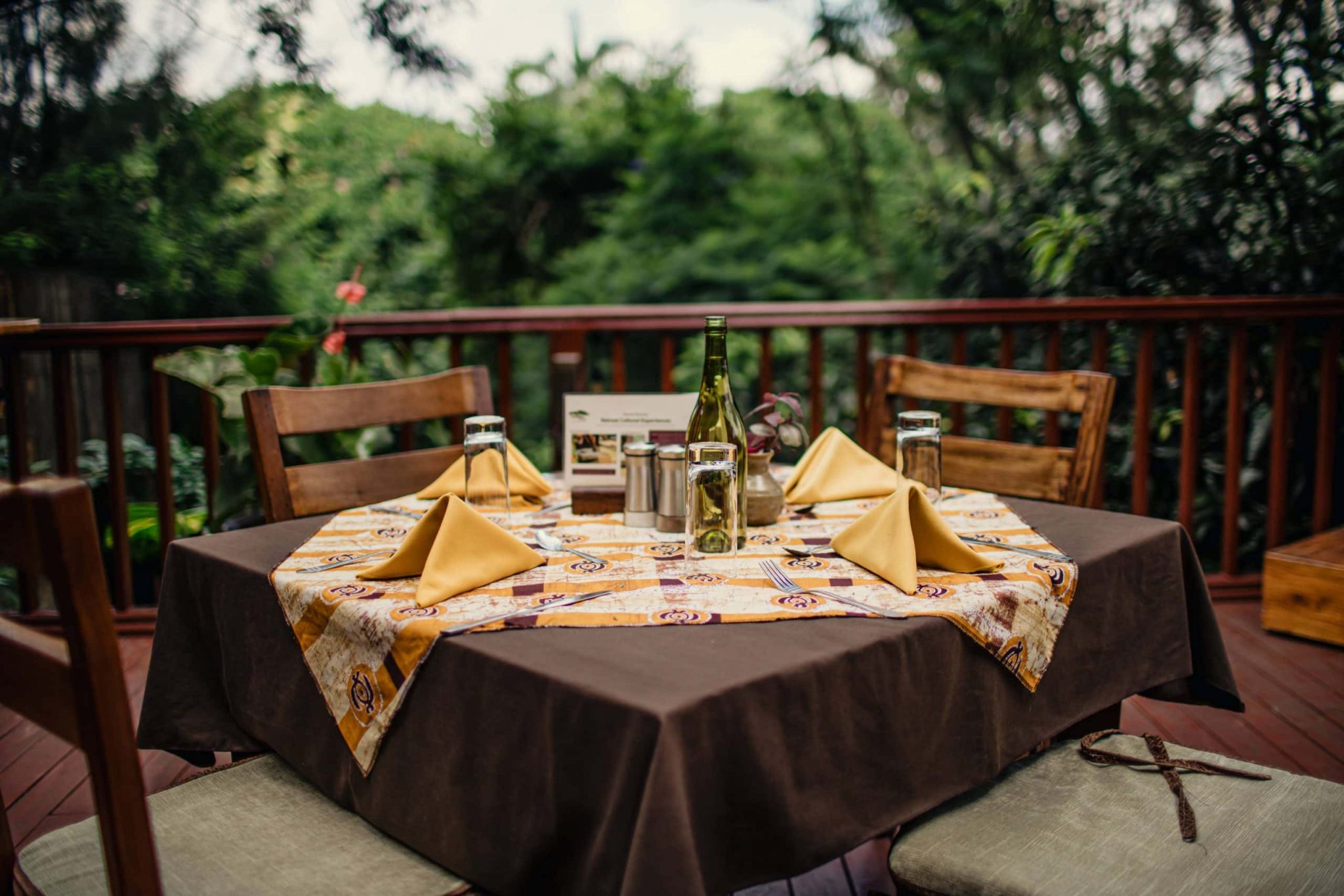 Heaven Restaurant terrace table at Heaven Boutique Hotel